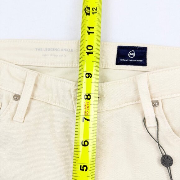 $188.00 Adriano Goldschmied Womens Beige Stretch Super Skinny Ankle Leggings 29R - Picture 10 of 12